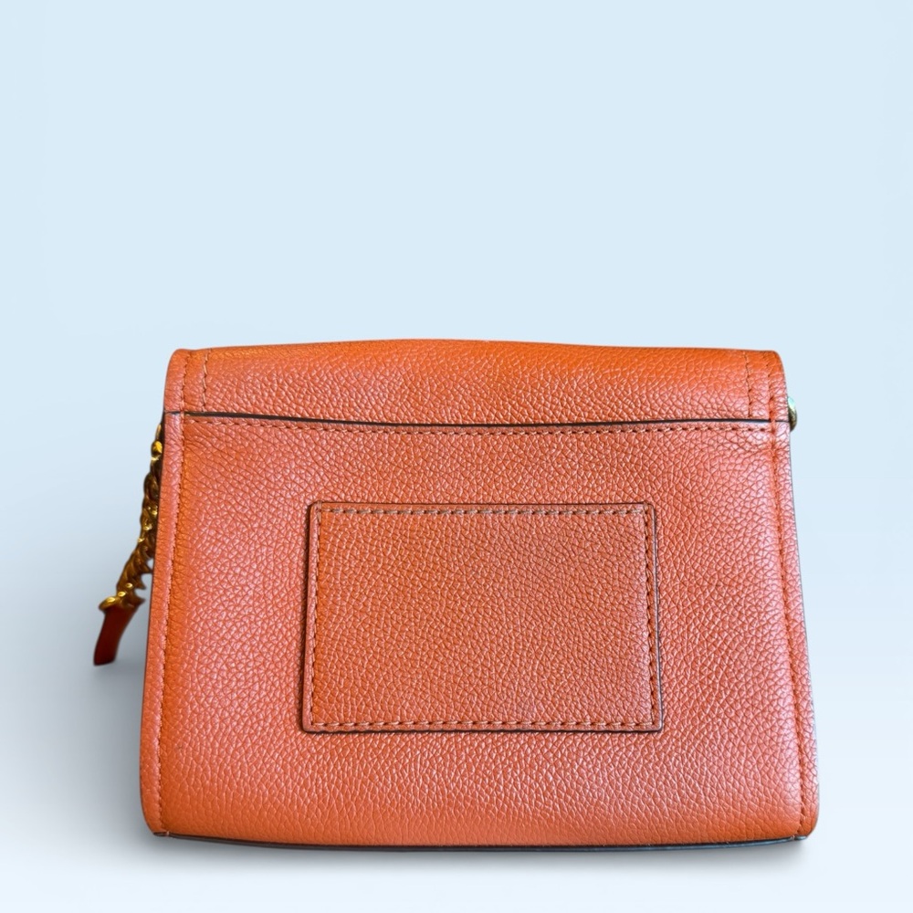 MMK Hayes Clutch Crossbody Orange Pebbled Leather Small - Picture 6 of 7
